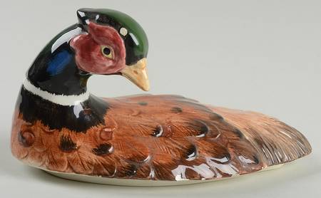 Pheasant Lid for Figural Sauce Boat