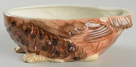 Pheasant Figural Sauce Boat No Lid