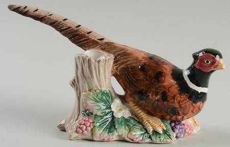 Pheasant Figural Candlestick