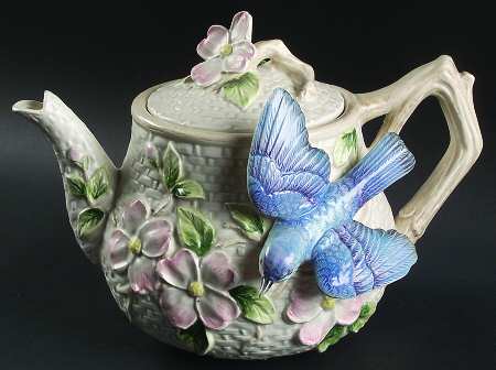 Bluebirds Teapot & Lid