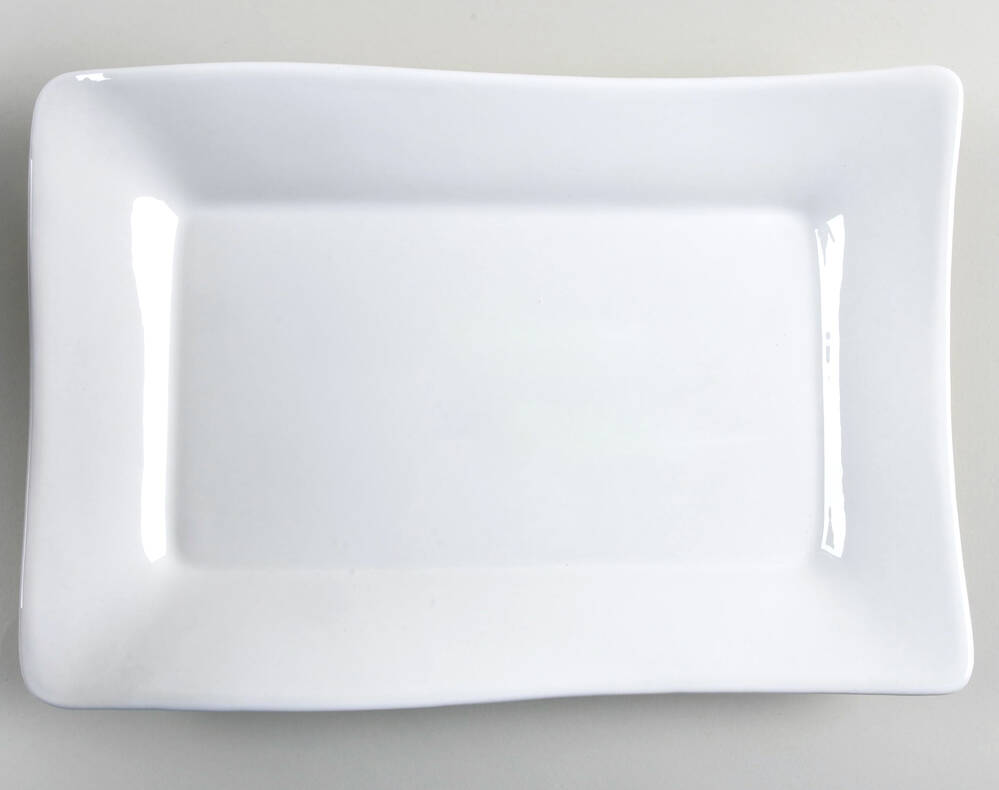 Coronado White 12" Rectangular Serving Platter by Fapor (Portugal)