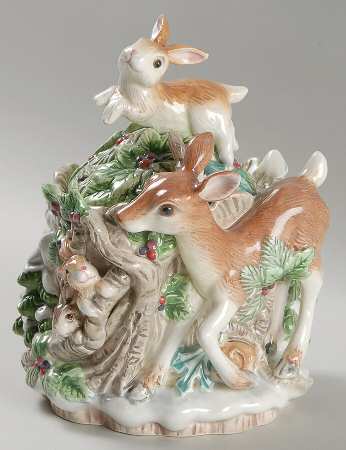 Peaceable Kingdom Deer & Rabbit Box by Fitz & Floyd