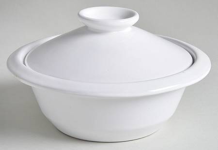 Plainsman White Sand Individual Casserole & Lid