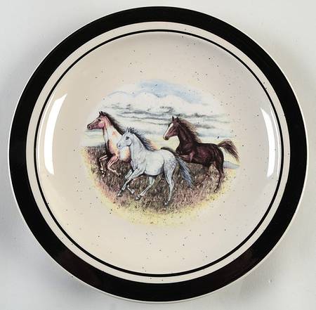 Running Horses Dinner Plate