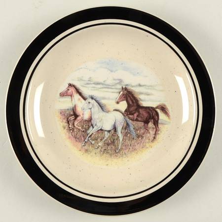 Running Horses Salad Plate
