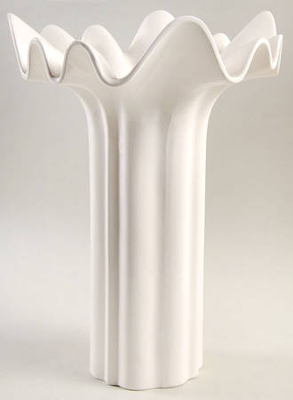 Total Color Spectrum White 12" Vase