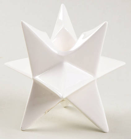 Total Color Spectrum White Figural Candlestick