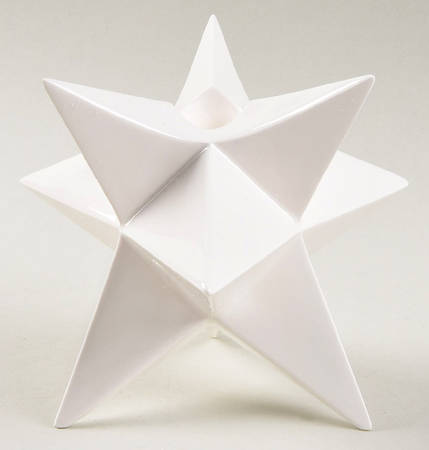 Total Color Spectrum White Figural Candlestick