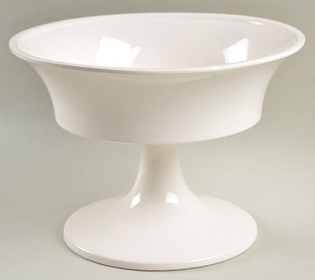 Total Color Spectrum White Round Compote (Height X Width)