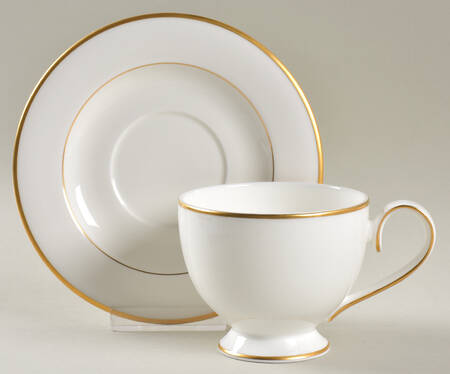 Infinity Gold Footed Cup & Saucer Set