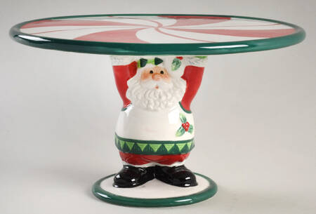 Santa's Kitchen Footed Cake Plate