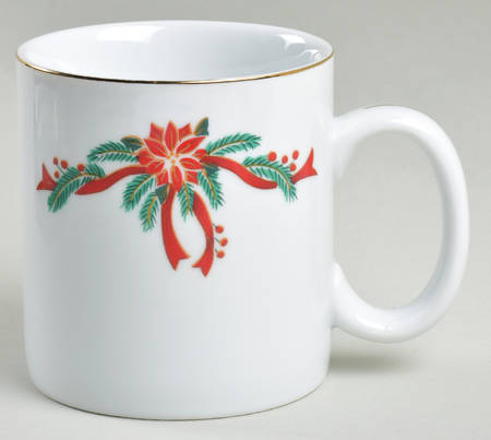 Poinsettia & Ribbons Mug