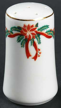 Poinsettia & Ribbons Pepper Shaker