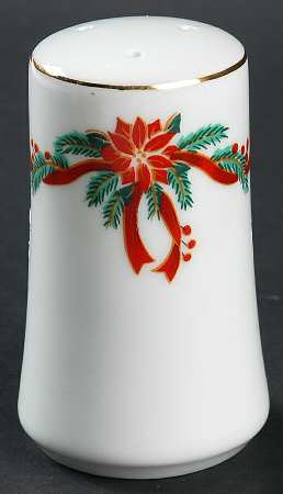 Poinsettia & Ribbons Salt Shaker
