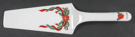 Poinsettia & Ribbons Solid Ceramic Pie/Cake Server