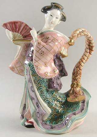 Kyoto Festival Figural Pitcher