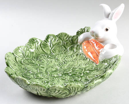 Welsh Rabbit Cocktail Plate & Attached Toothpick Holder