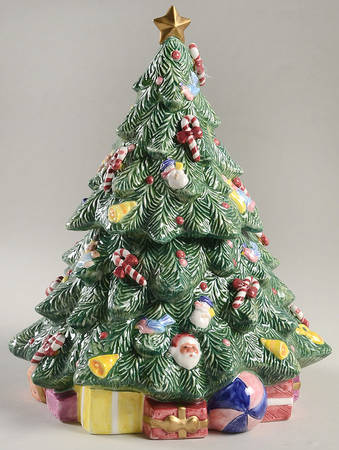 Yule Tree Cookie Jar & Lid