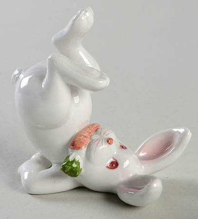 Rabbits On Back Tumbling Rabbit Figurine