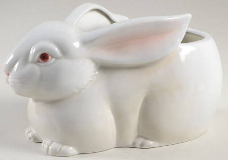 Rabbits Figural Planter