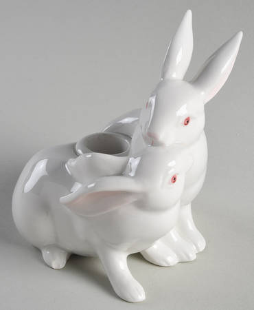 Rabbits 4" Candlestick