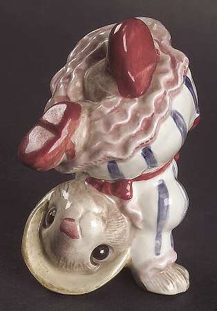 Bunny Bonnet Hill On Head Tumbling Rabbit Figurine