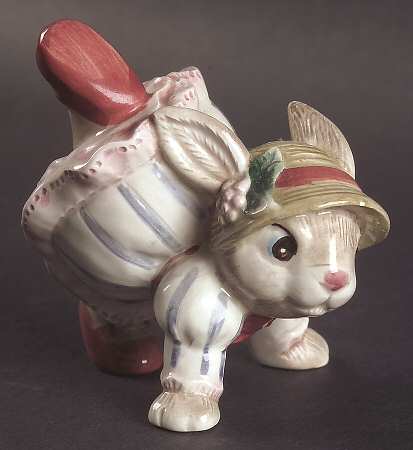 Bunny Bonnet Hill On Hands Tumbling Rabbit Figurine
