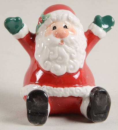 Merry Christmas Sitting Tumbling Santa Figurine