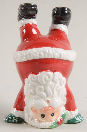 Merry Christmas On Head Tumbling Santa Figurine
