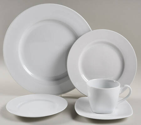 Gourmet White 4 Piece Place Setting