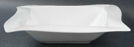Gourmet White 10" Square Salad Serving Bowl