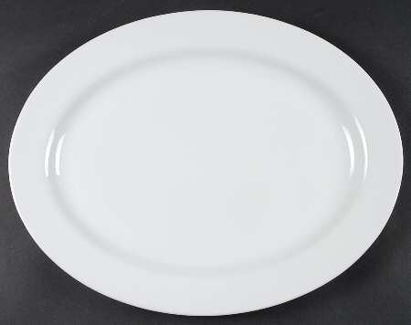 Gourmet White 15" Oval Serving Platter