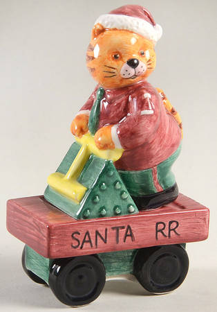 Santa's Railroad Stacking Salt & Pepper Set