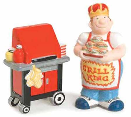 Grillin and Chillin Figural Salt & Pepper Set