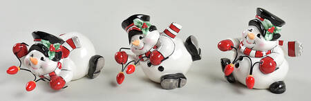 Cheers (Set of 3) Snowman Figurine Tumblers