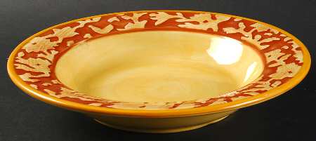 Del Vino Flowers 10" Individual Pasta Bowl