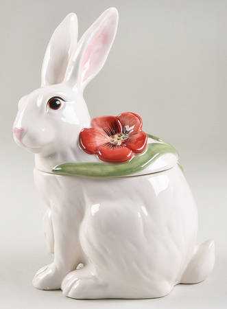 Poppies Rabbit Box & Lid