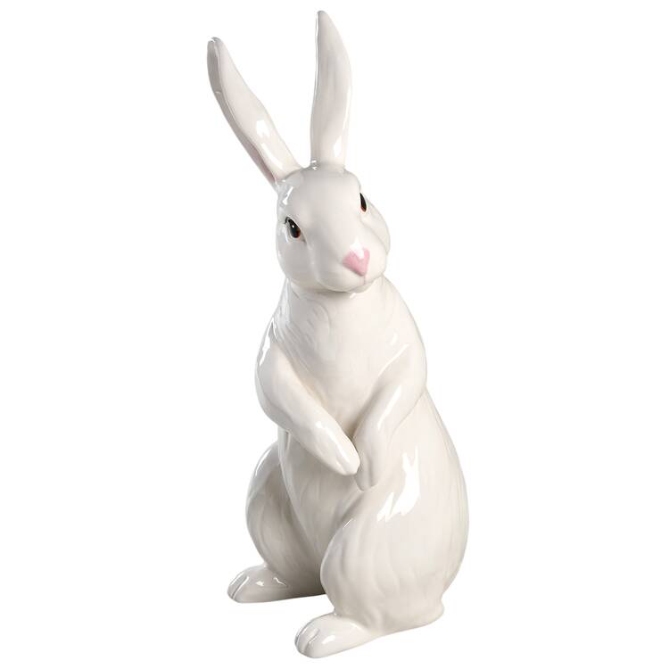 Poppies Large Rabbit Figurine