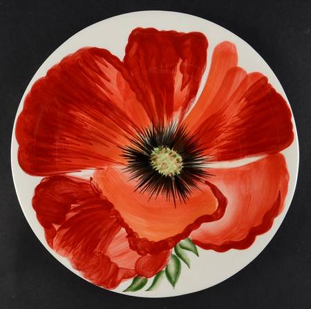 Poppies Salad Plate