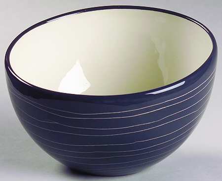 Scrafitto Charcoal Soup/Cereal Bowl