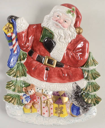 Toyland Santa Sculpted Serving Plate