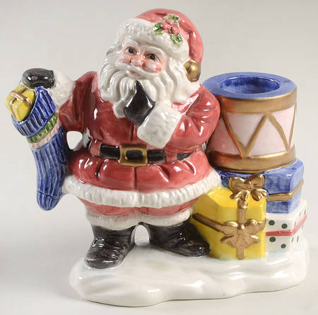 Toyland Santa Small Candlestick