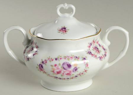 Rosette Sugar Bowl & Lid