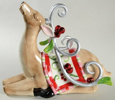 Mingle, Jingle, Be Merry Deer Figurine