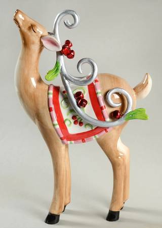 Mingle, Jingle, Be Merry Deer Figurine