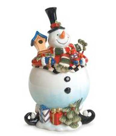 Sullivan the Snowman Figural Candy Jar & Lid