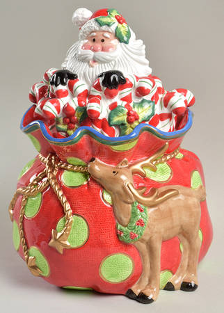 Kringle Figural Cookie Jar & Lid