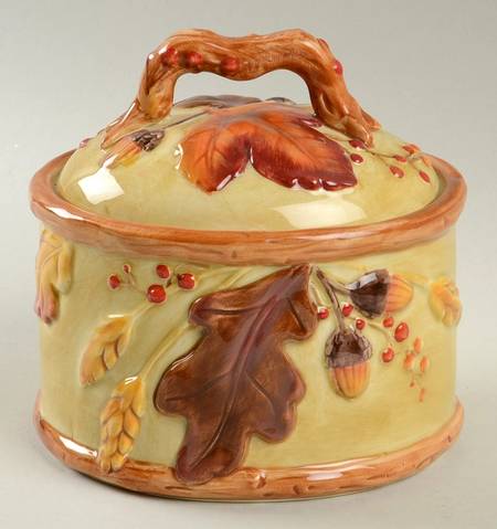Harvest Oval Box & Lid 4"