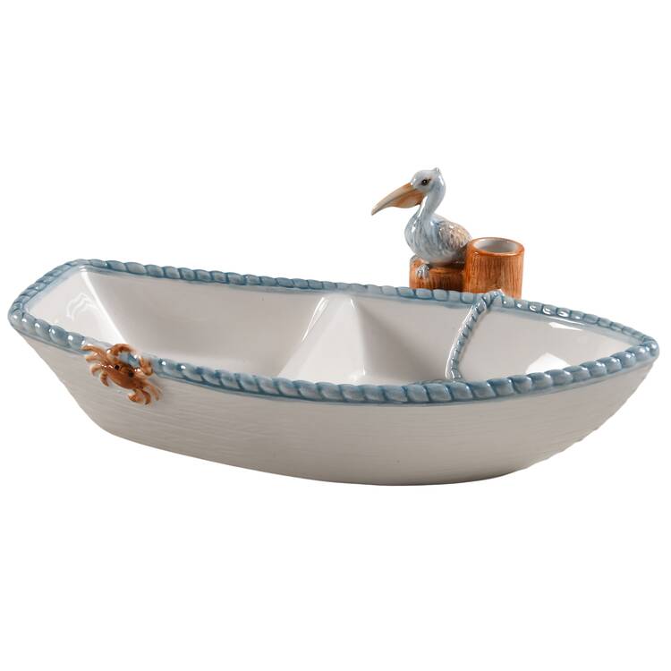 Seaboard Sectioned Figural Server by Fitz & Floyd
