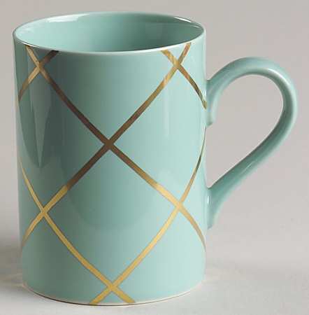 Golden Windowpane Green Mug